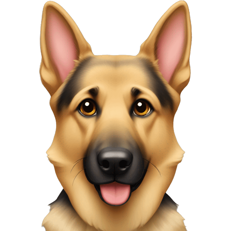 German shepard with heart shape blonde area on forehead emoji