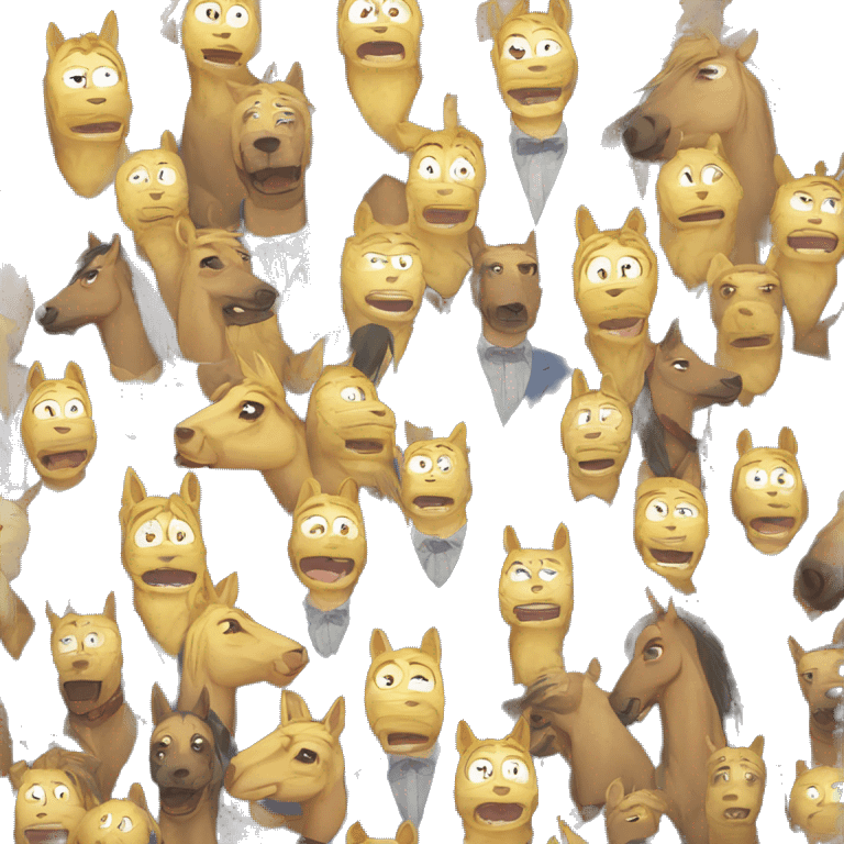 Bojack horseman with Rick emoji