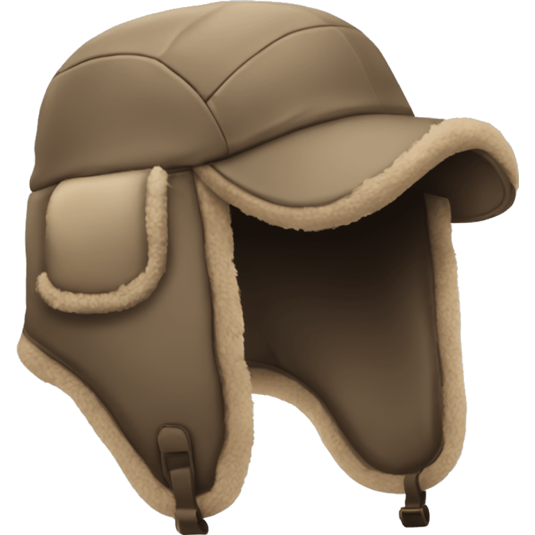 Trapper hat with ear flaps emoji