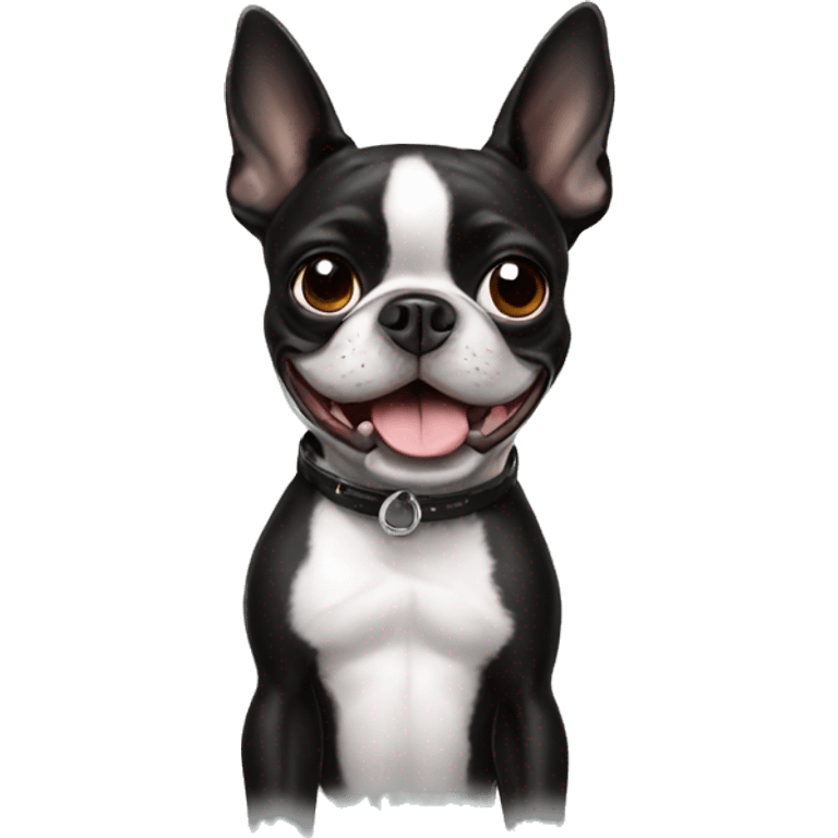 boston terrier saying okay emoji