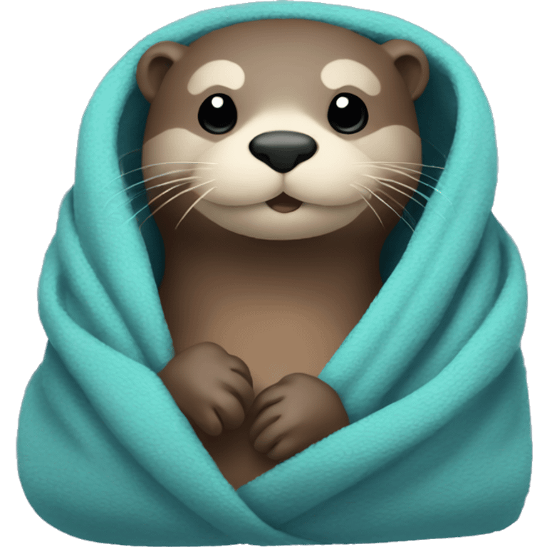 otter cozy in blanket emoji