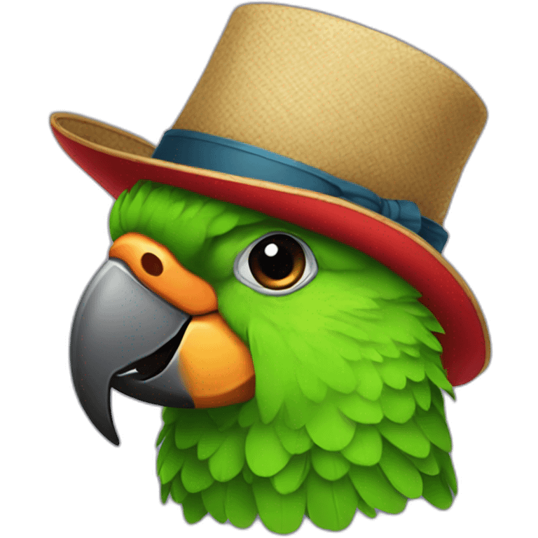 parrot in the hat emoji