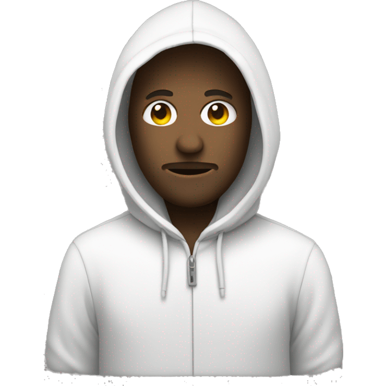 network admin, white, faceless in a hoodie emoji