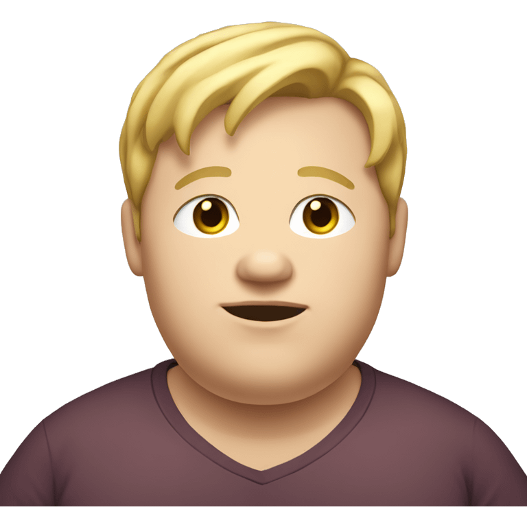 Obese, young male, blonde-haired emoji