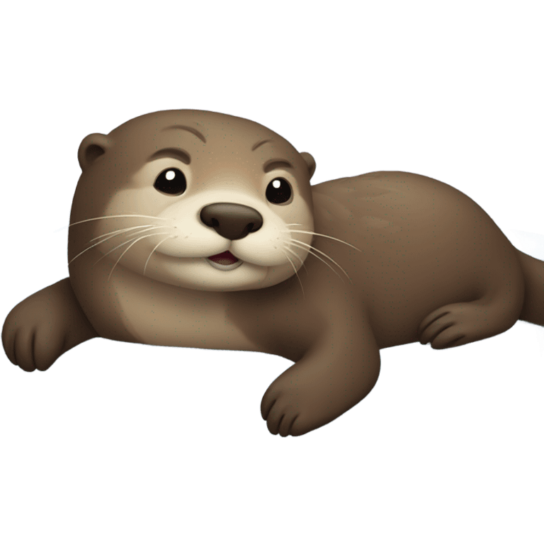 Otter in bed emoji