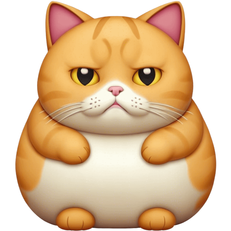 Sad fat cat emoji