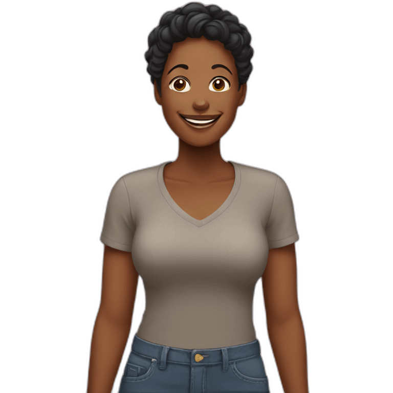 Happy black Mom emoji