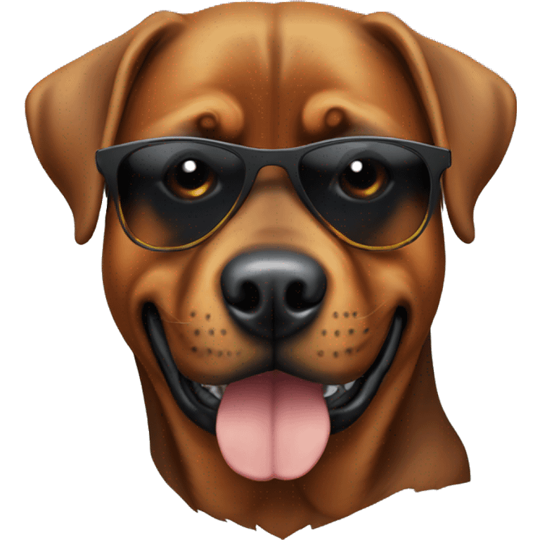 Rottweiler with sunglasses  emoji