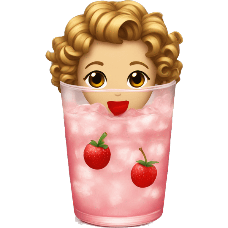 aesthetic shirley temple drink emoji