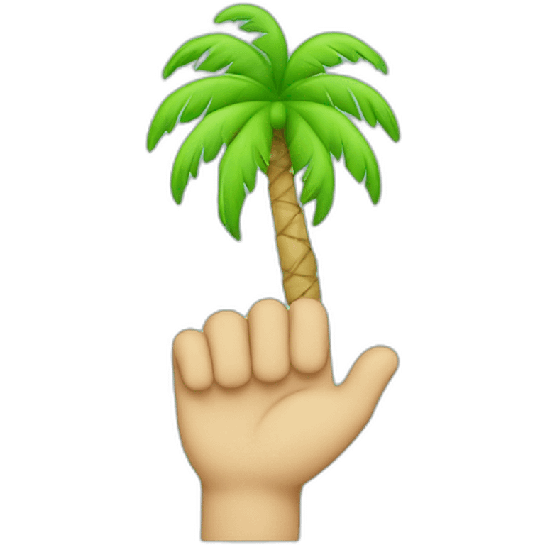 Party with palm emoji