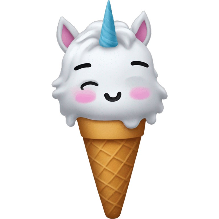 Scratch unicorn emoji and ice cream
 emoji