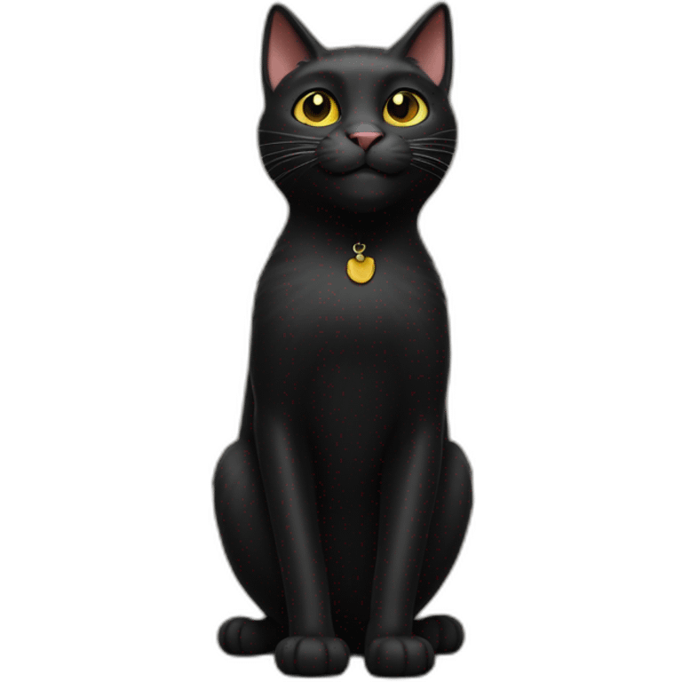 Black Cat thumps up emoji