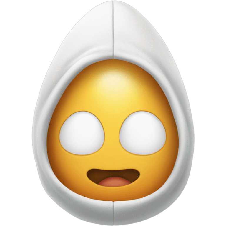 Egg wearing a hoodie emoji