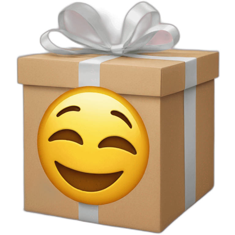 smile on gift box emoji