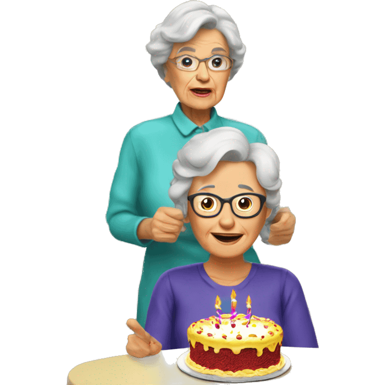 Birthdaycake vor grandma emoji