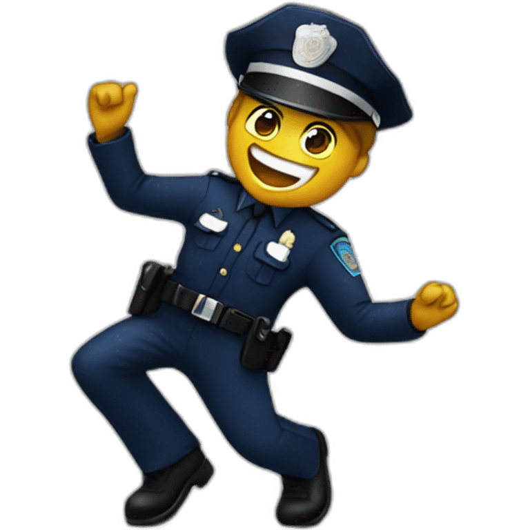 police dancing on a grave emoji