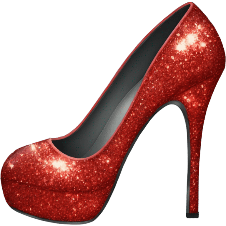 A pair of sparkling red high heels  emoji