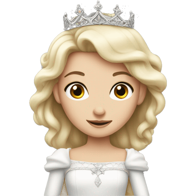 white princess looking girl  emoji