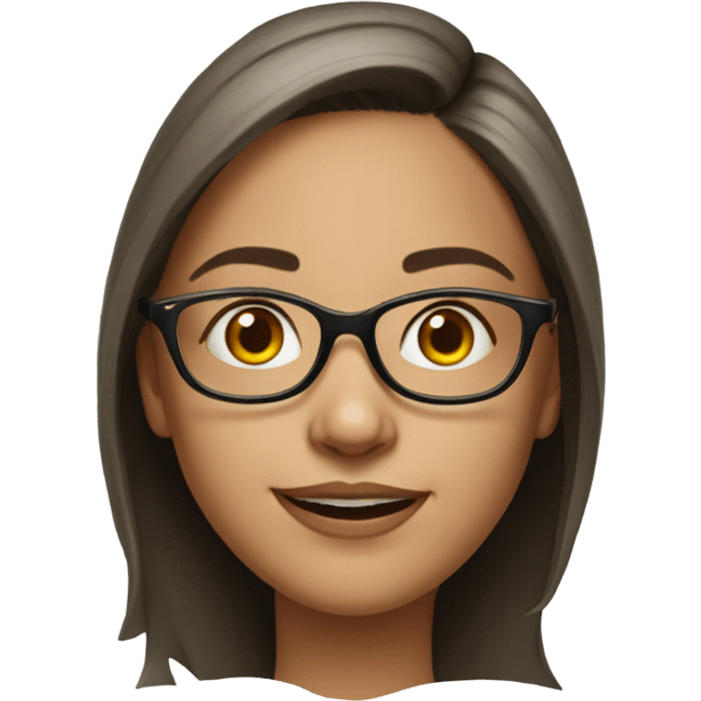 realistic portrait of girl with glasses emoji