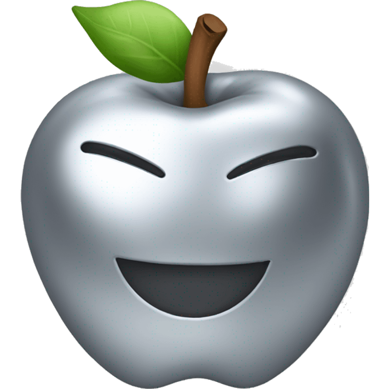 silver apple metallic emoji