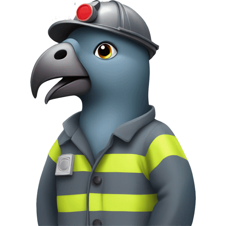 Pigeon fire fighter  emoji