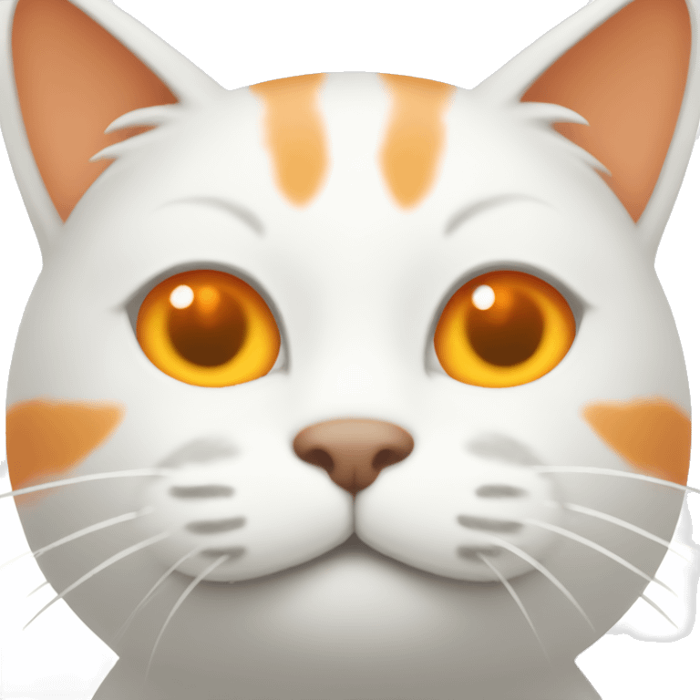 Orange with white cat smiling emoji