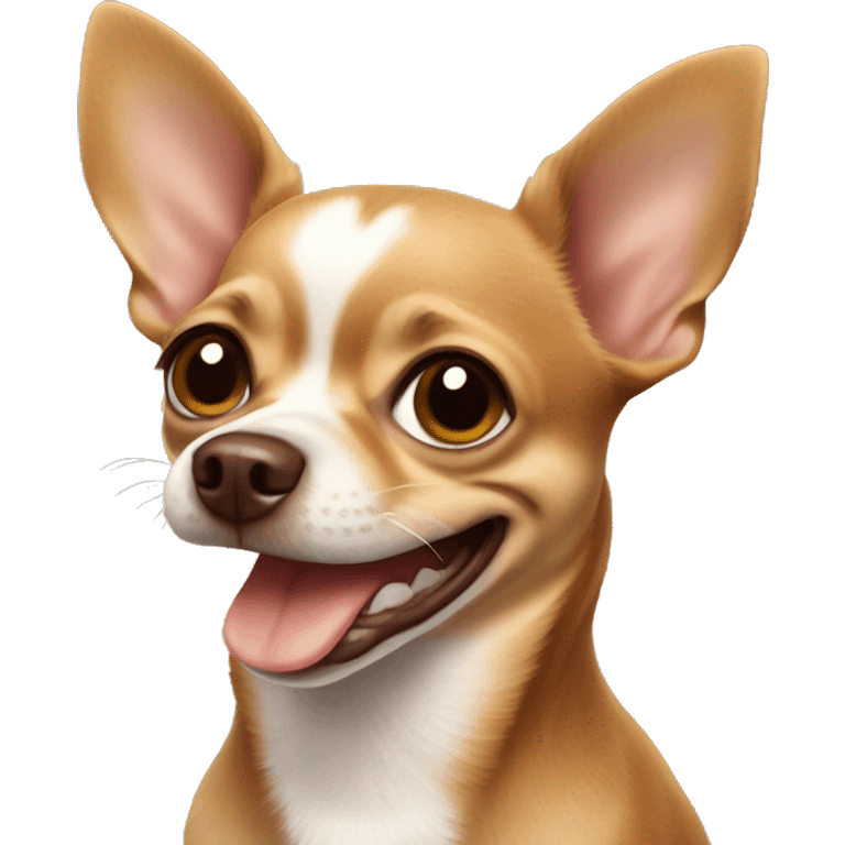 Brown chihuahua smiling emoji