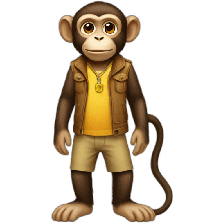 Monkey-dressing emoji