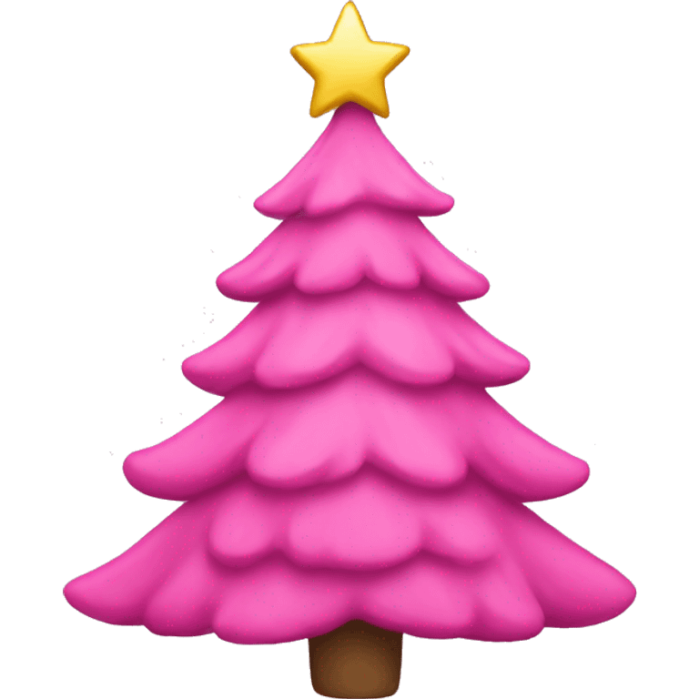 Pink Christmas tree emoji