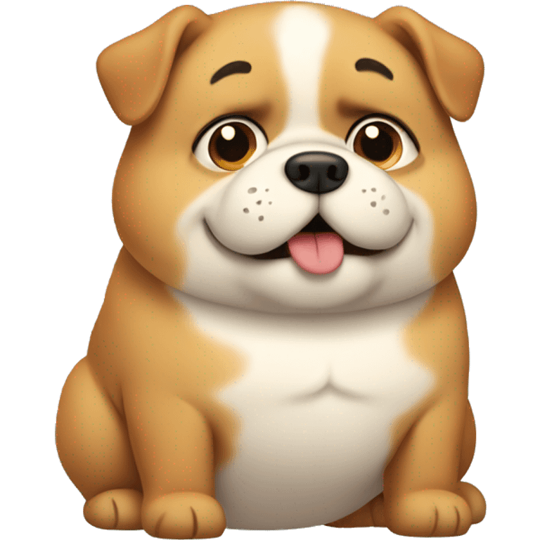 chubby dog with a belly emoji