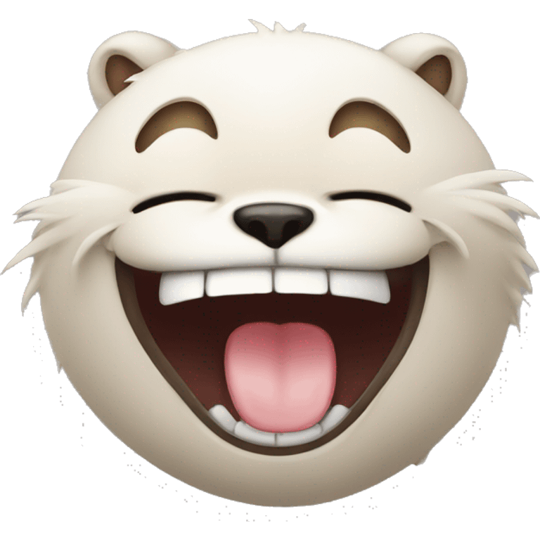 Animal with laughing  emoji