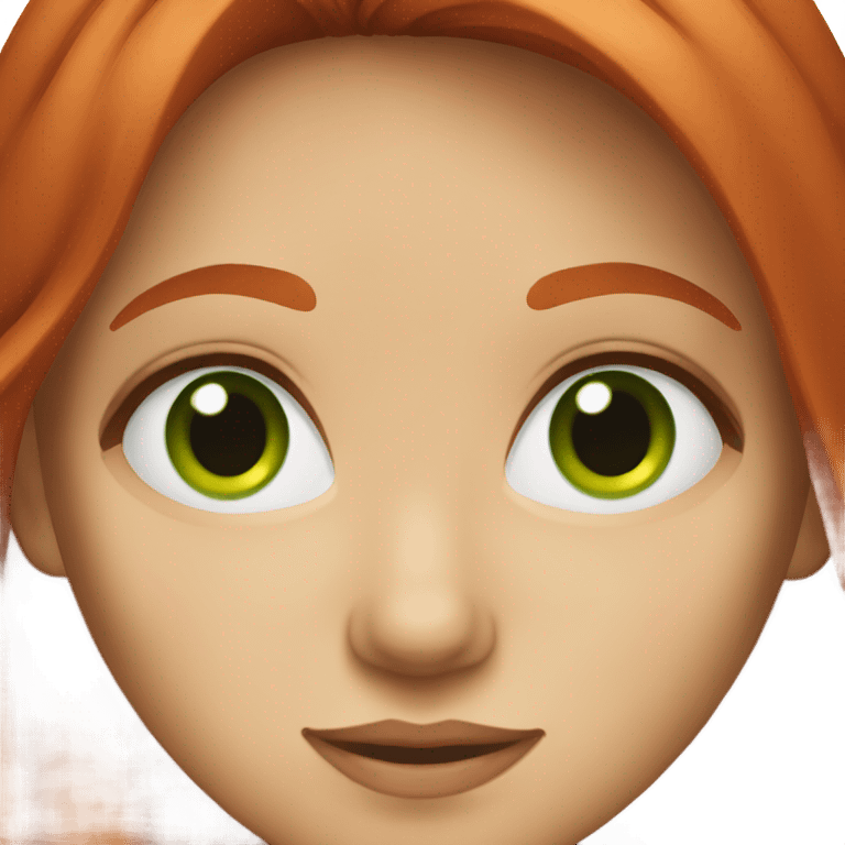 red hair and green eyes woman  emoji