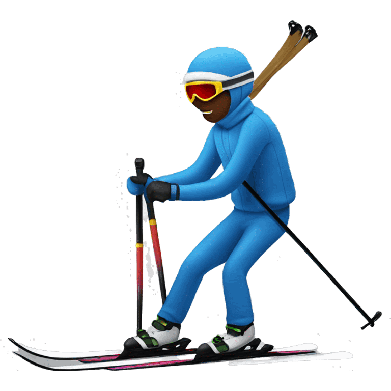 stick figure skier emoji