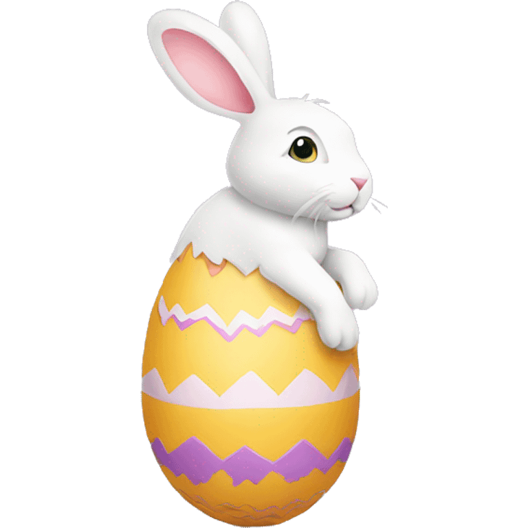 easter egg with a bunny all in Easter theme emoji