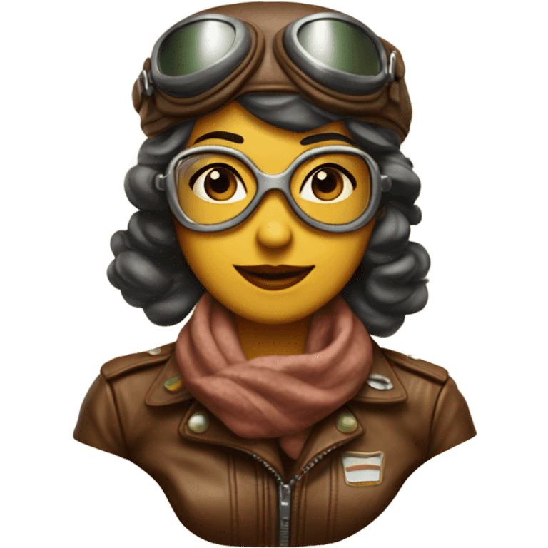 Pilot vintage woman  emoji