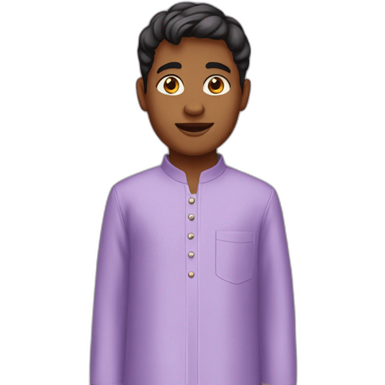 Boy in lavender kurta emoji