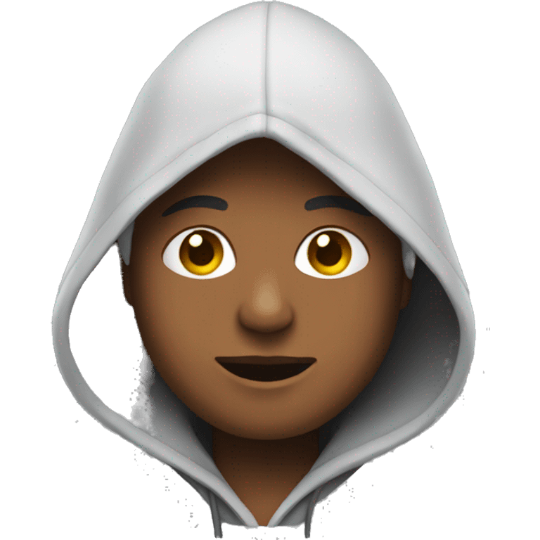 Person wearing a hoodie emoji