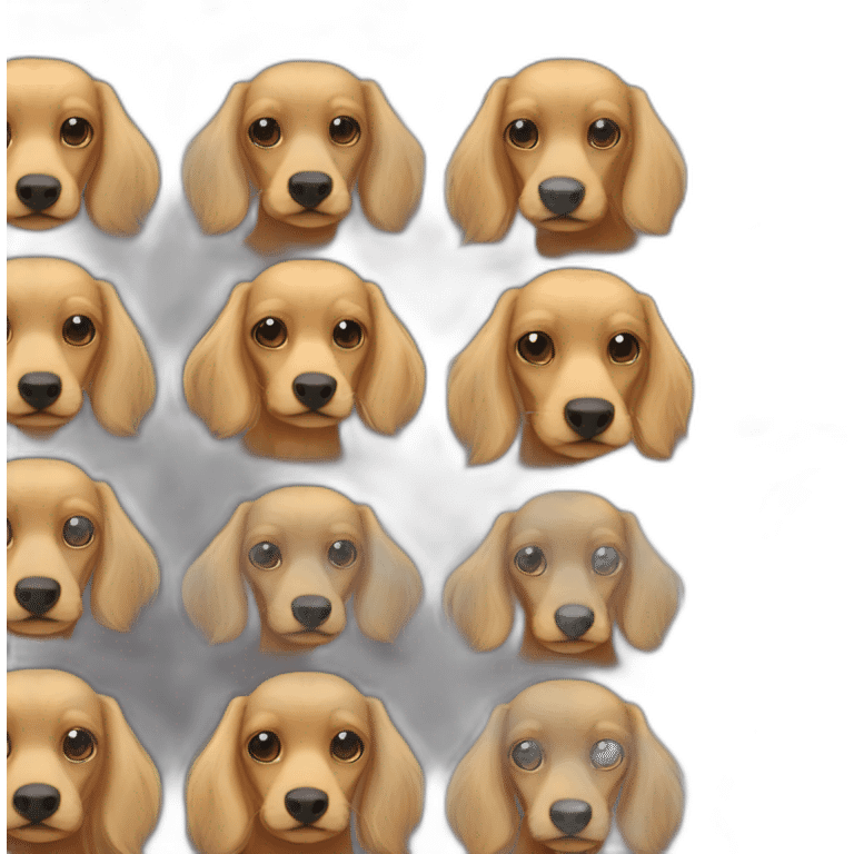 blonde long hair dachsund emoji