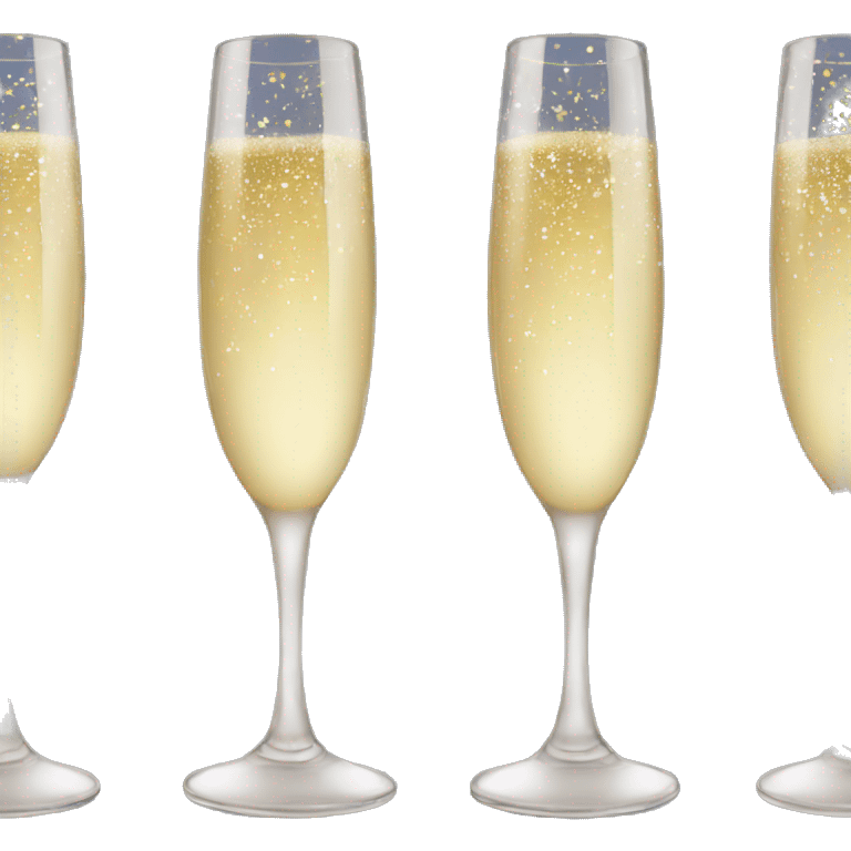 Christmas-decorated champagne glasses  emoji