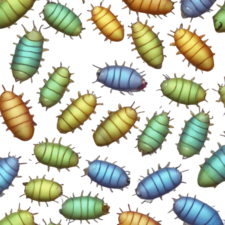 Rainbow isopods emoji