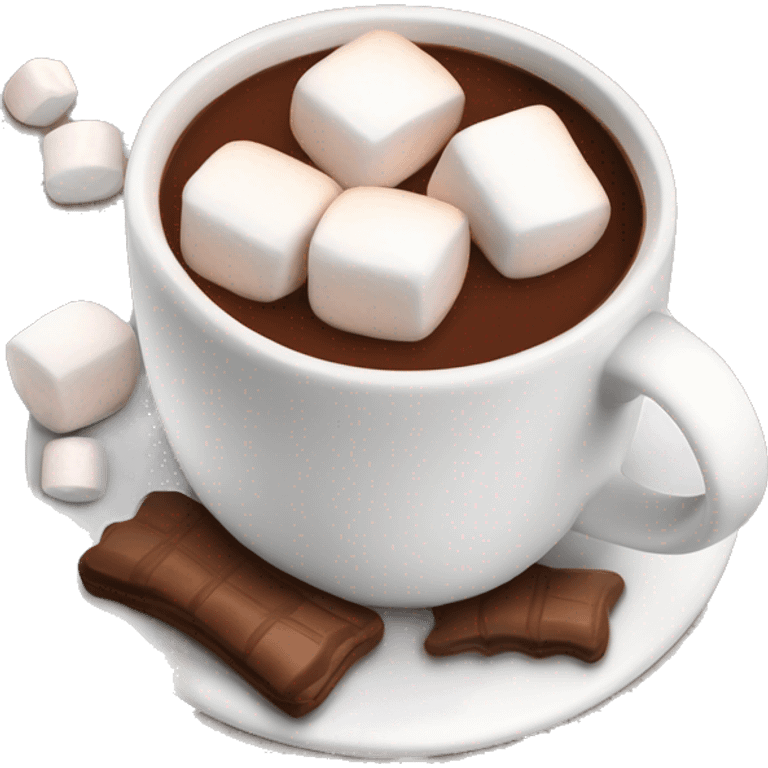 Hot chocolate with marshmallows  emoji