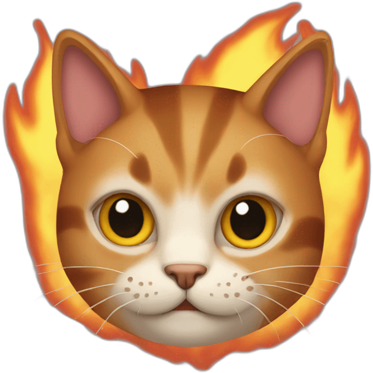 Cat fire emoji