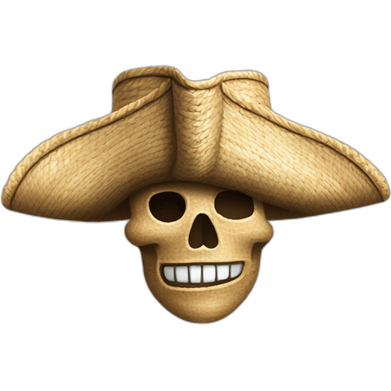 drapeau pirate chapeau de paille emoji