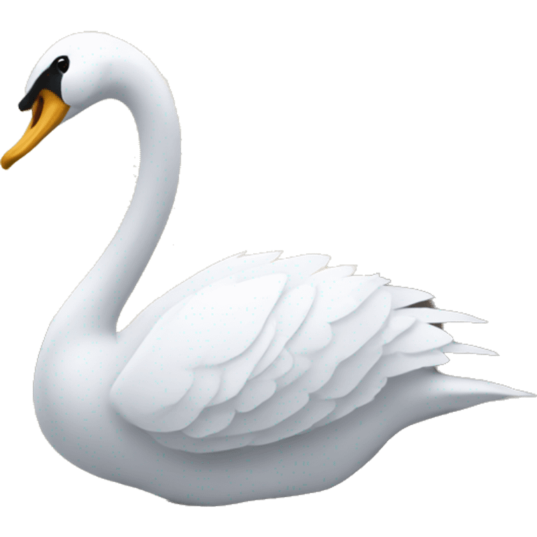 Swan under willow tree emoji