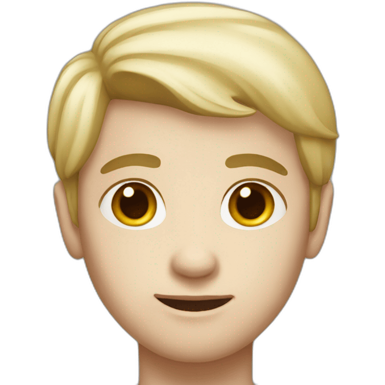 a young man with white skin emoji