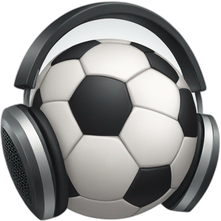 soccer ball with headphones emoji