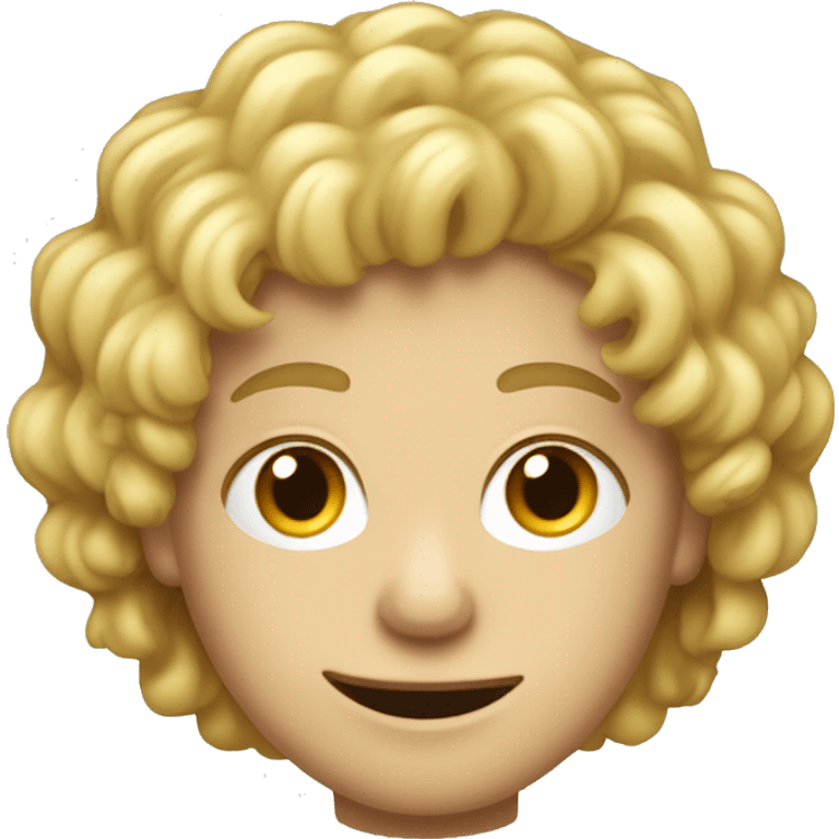 Garçons blond au cheveux bouclés avec un dégradé  emoji