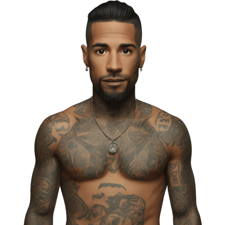 tattooed man very attractive emoji