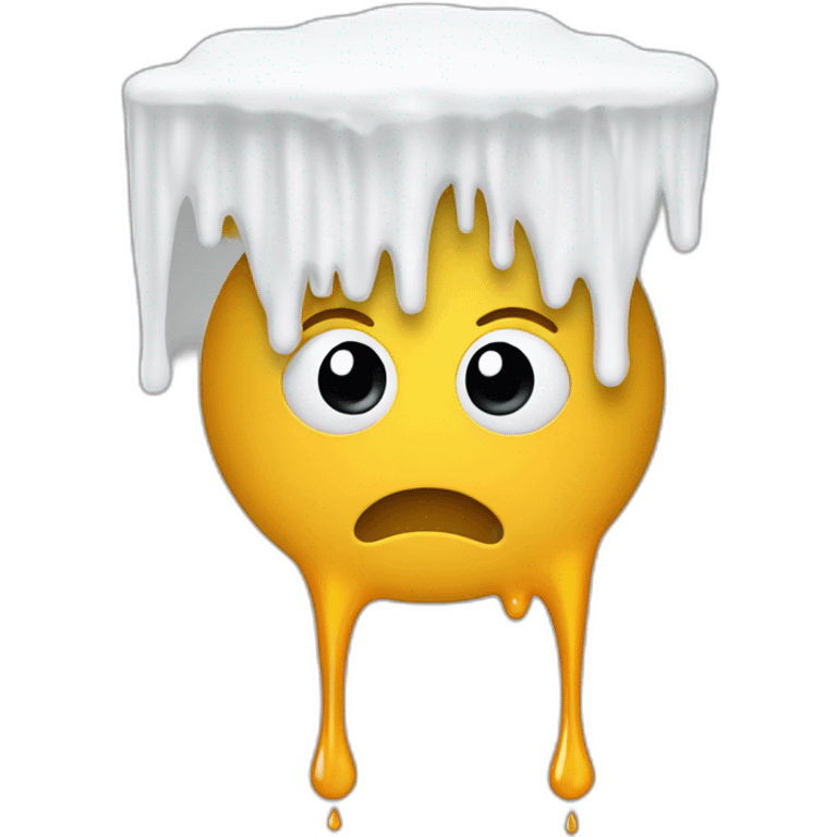 white glue dripping emoji