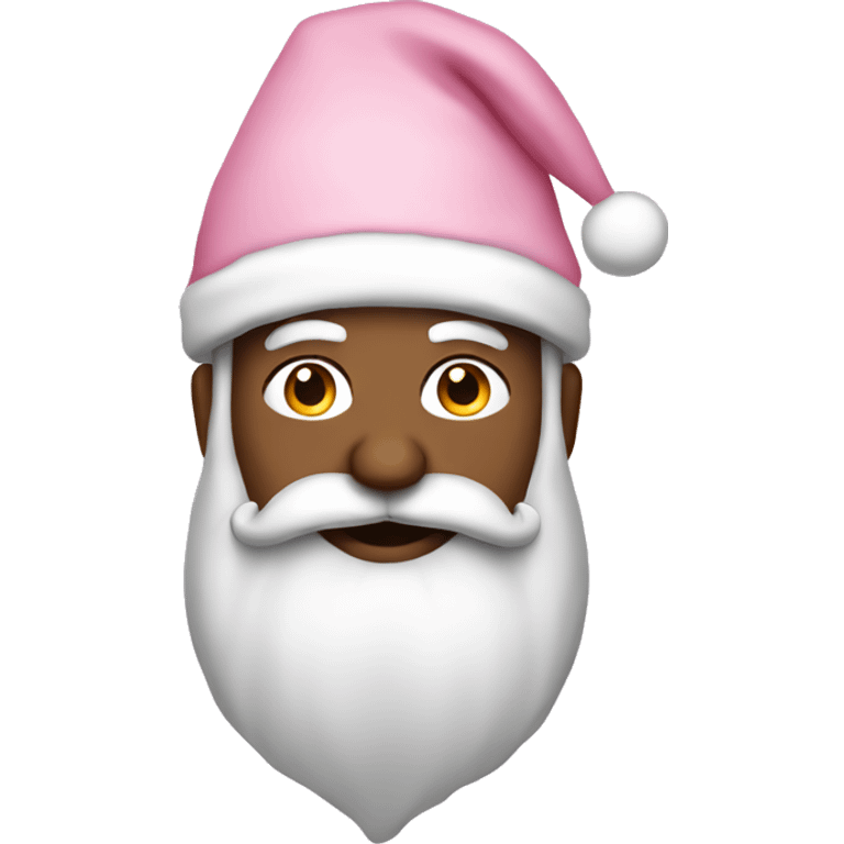 santa with a big beard and a light pink hat emoji